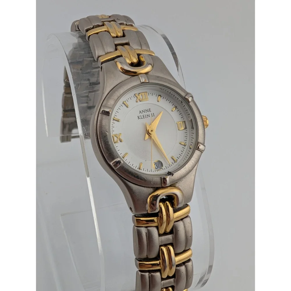 Ann Klein II Watch Women 23mm Silver Gold Two Tone 7